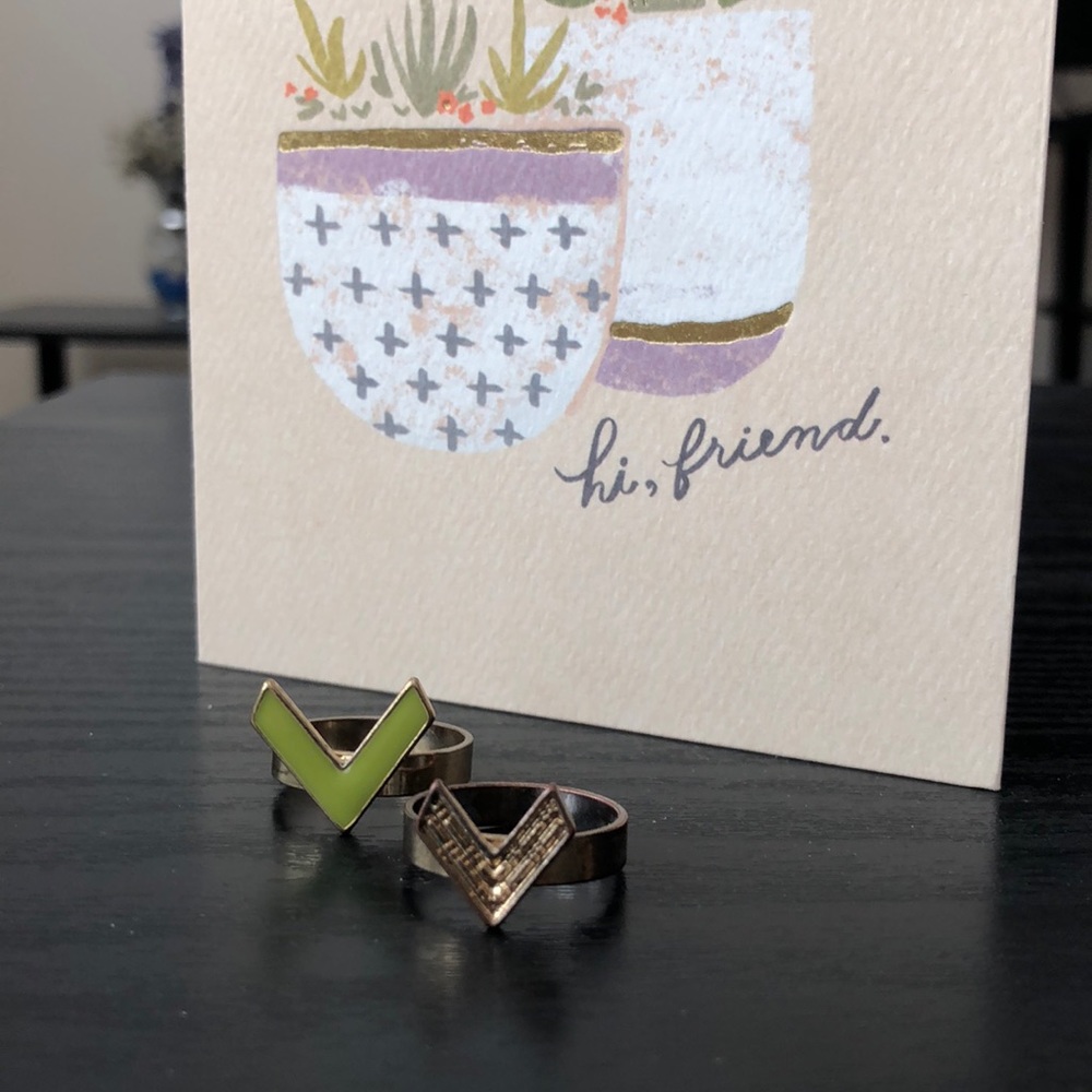 Chevron Ring Set